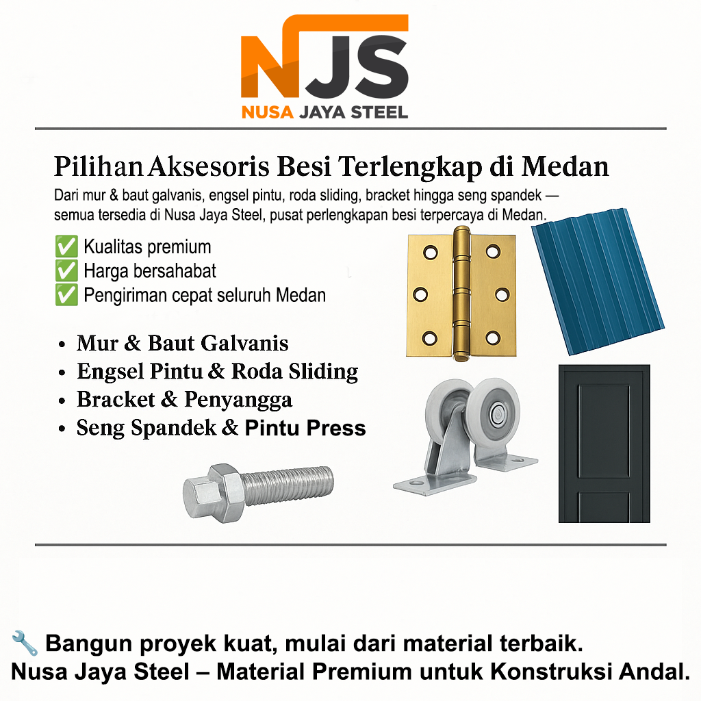 toko besi medan menjual aksesoris besi